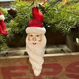 Vintage Santa Claus Glass Ornament